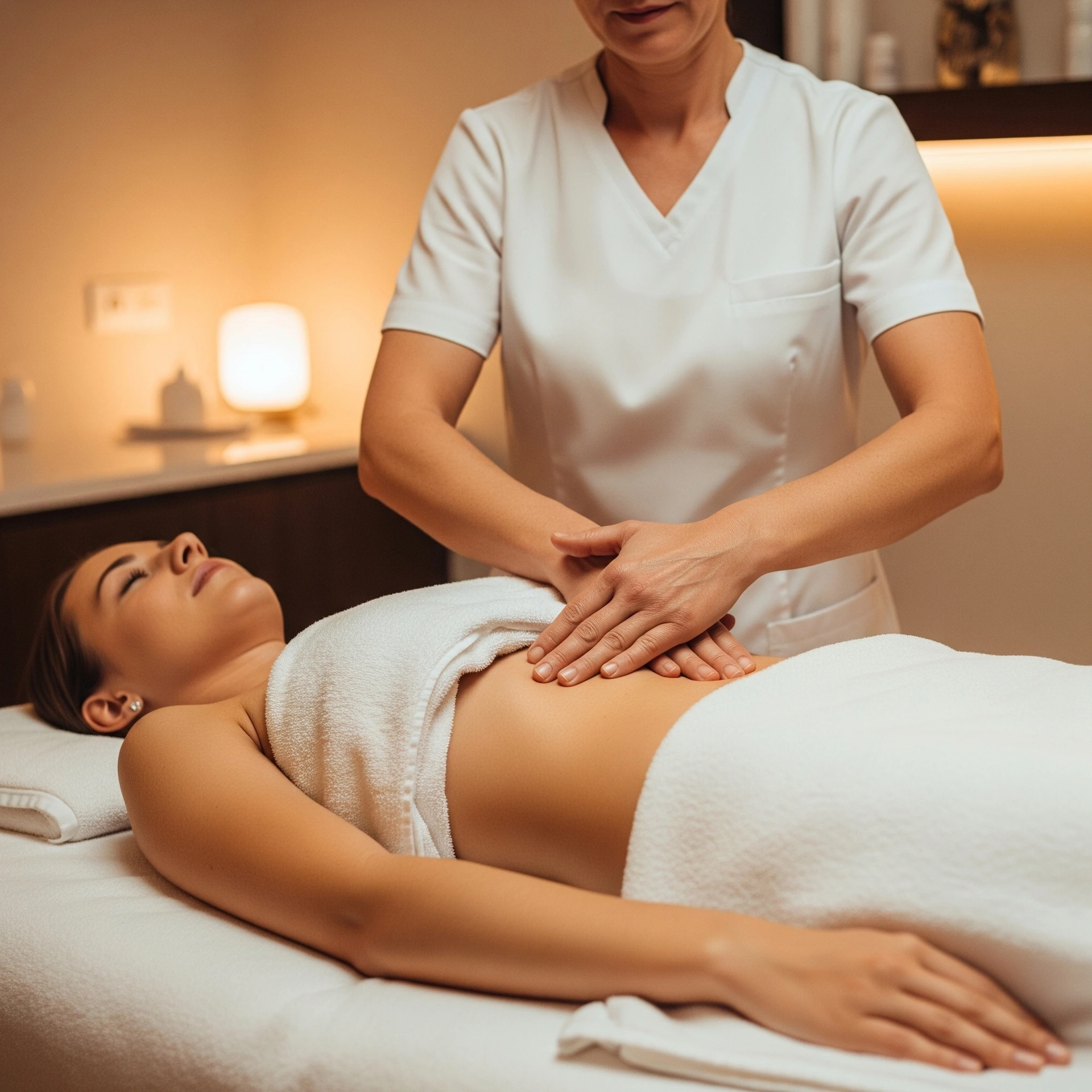 Abdominal massage colon hydrotherapy treatment