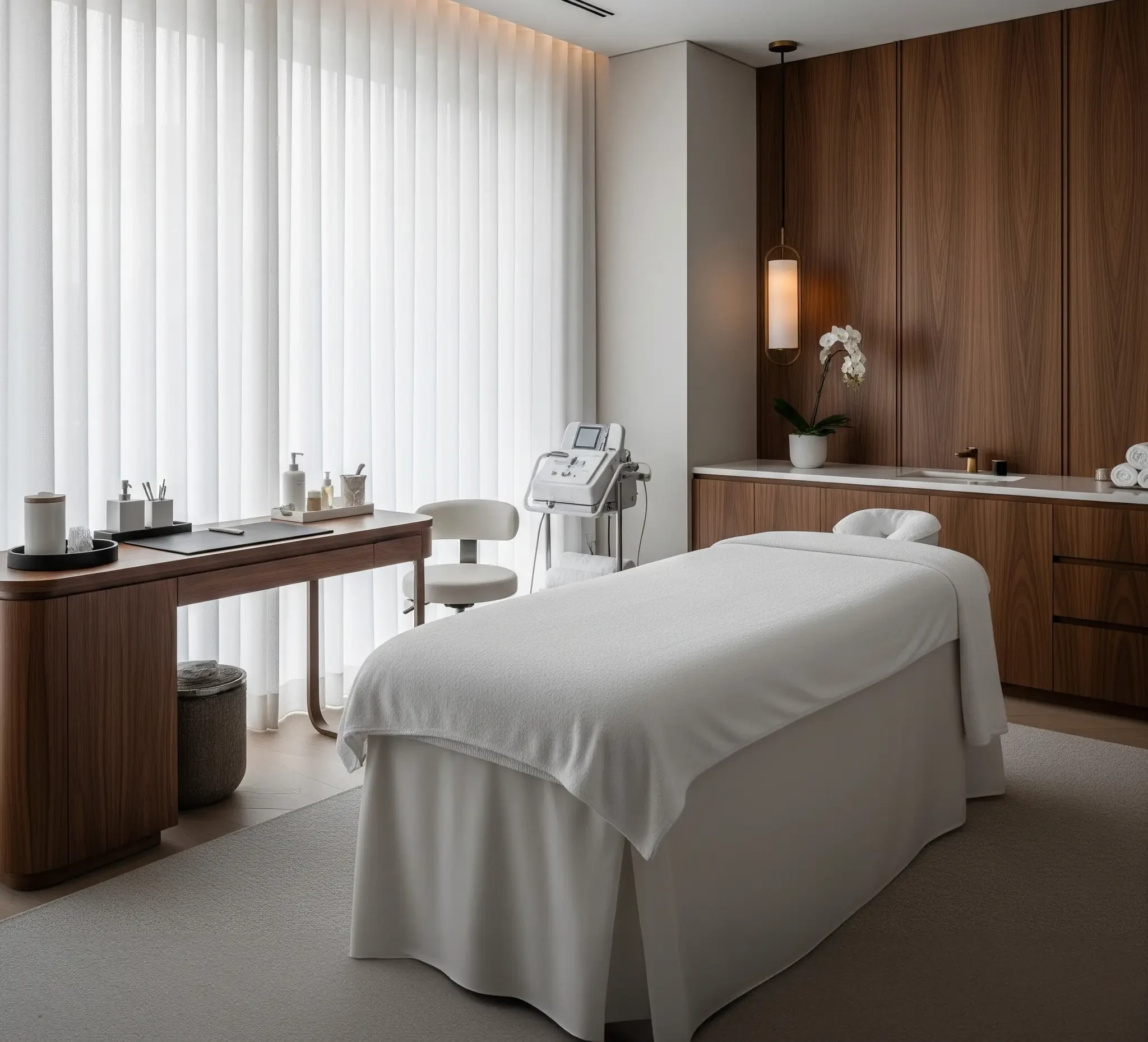 Clean hydrotherapy treatment room